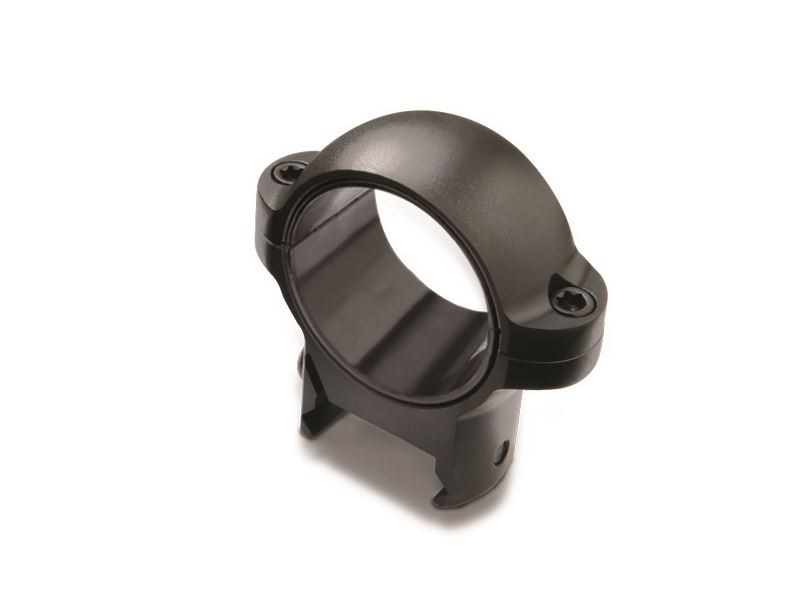 Black mounting ring for optical equipment.