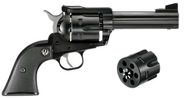 Black revolver with removable cylinder.