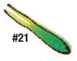 Green and yellow fishing lure design.