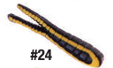 Black and yellow fishing lure, #24.