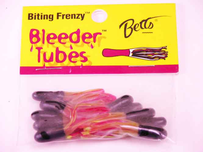 Biting Frenzy Bleeder Tubes fishing lures package.