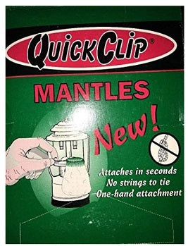 Quick Clip mantles packaging with usage instructions.