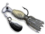 Fishing lure with spinner and soft body.