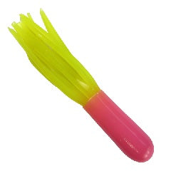 Colorful plastic tool with spiky ends.