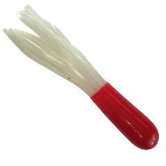 Three-pronged cleaning tool with red handle.