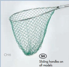 Fishing net with sliding handles.