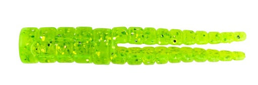 Bright green hair clip with glitter.