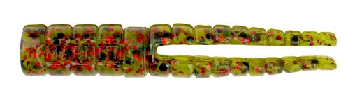 Green hair clip with red and black accents.