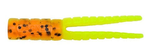 Bright orange and yellow fishing lure.