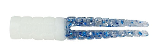 Clear and blue decorative hair comb.