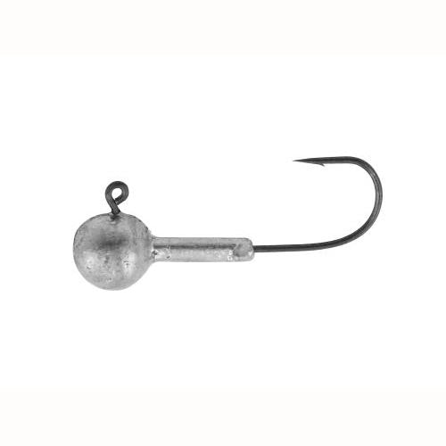 Fishing jig head with attached hook.