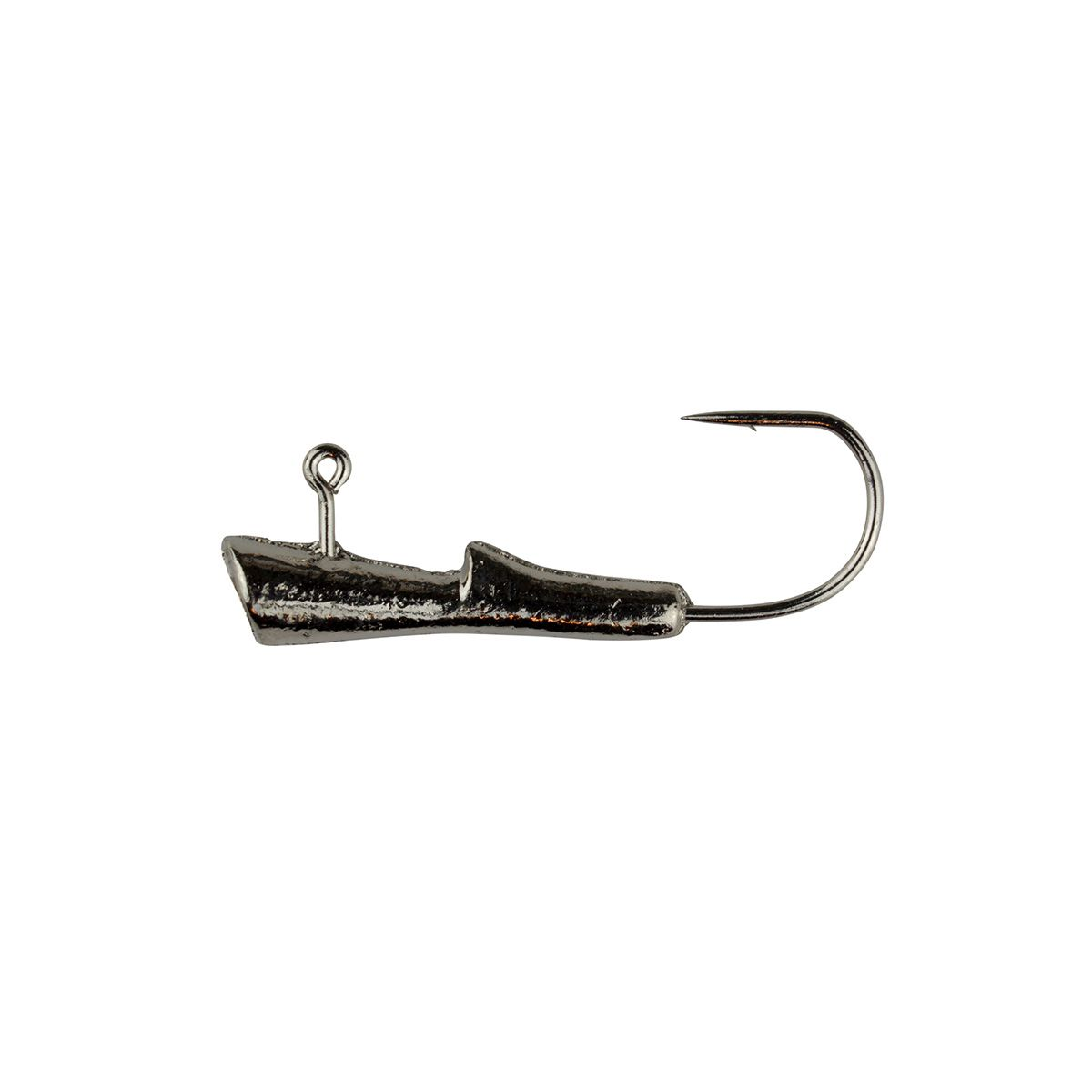 Fishing hook with a weighted body.