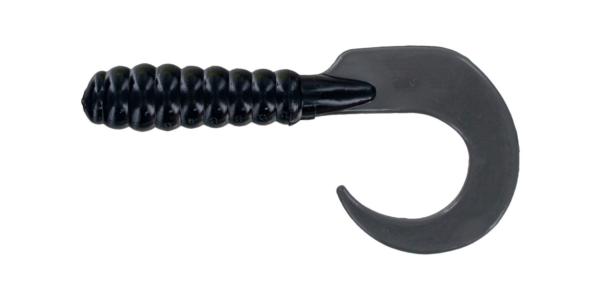 Black hook-shaped tool with textured handle.