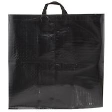 Black reusable shopping bag with handles.