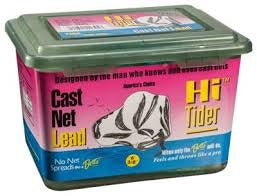 Container of Hi-Tider cast net lead.