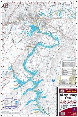 Map of Neely Henry Lake and surrounding areas.