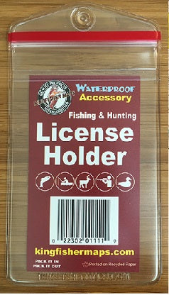 Waterproof fishing and hunting license holder.