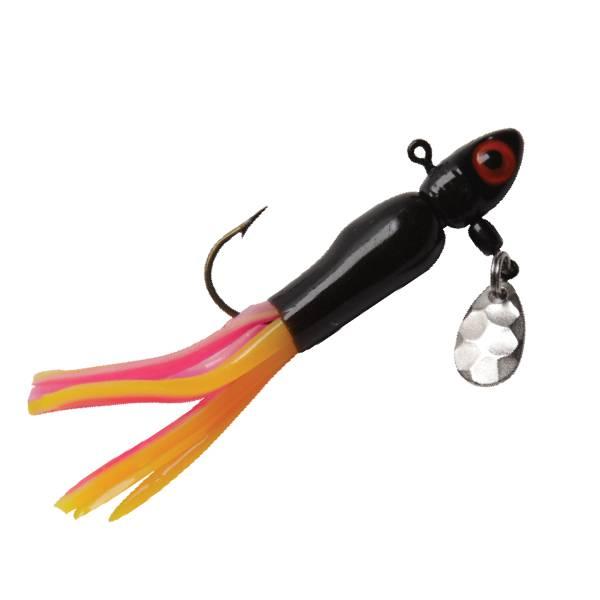 Colorful fishing lure with spinner blade.