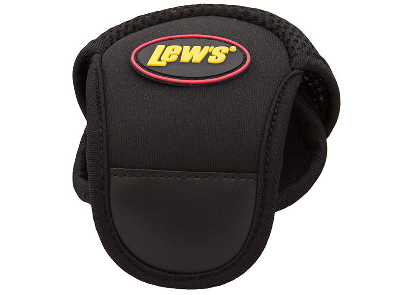 Black fishing rod glove with Lew's logo.