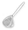 Wire mesh strainer with a long handle.