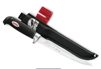 Fishing knife with sheath and sharp blade.