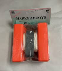 Package of marker buoys with rope.