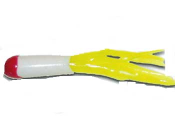 Yellow firecracker with red tip design.