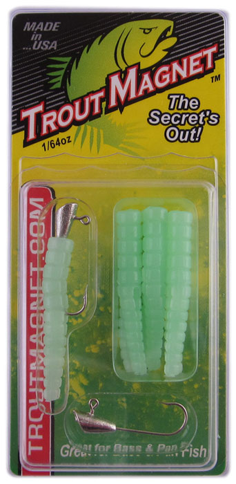 Trout Magnet fishing lure package with soft baits.