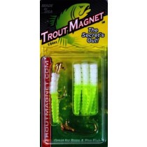 Trout fishing lure package with green colors.