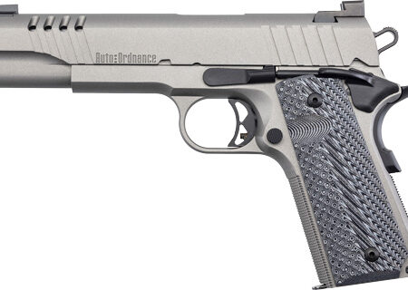 STAINLESS NGT SGT RUBBER GRIPSAUTO-ORDNANCE 1911A1 45ACP