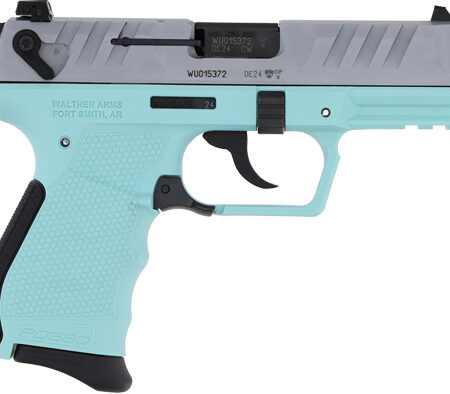 9RD SILVER ANGEL BLUE GRIPSWALTHER PD380 380ACP BLUED FS