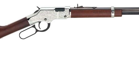 20.5" OCTAGON WALNUT ENGRAVEDHENRY SILVER EAGLE 22WMR